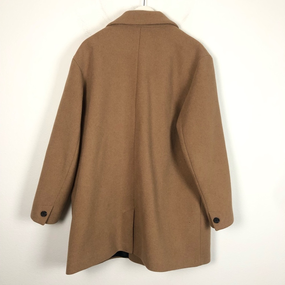 Zara trf Masculine camel tan oversized double breasted coat Size XXL - Picture 7 of 8